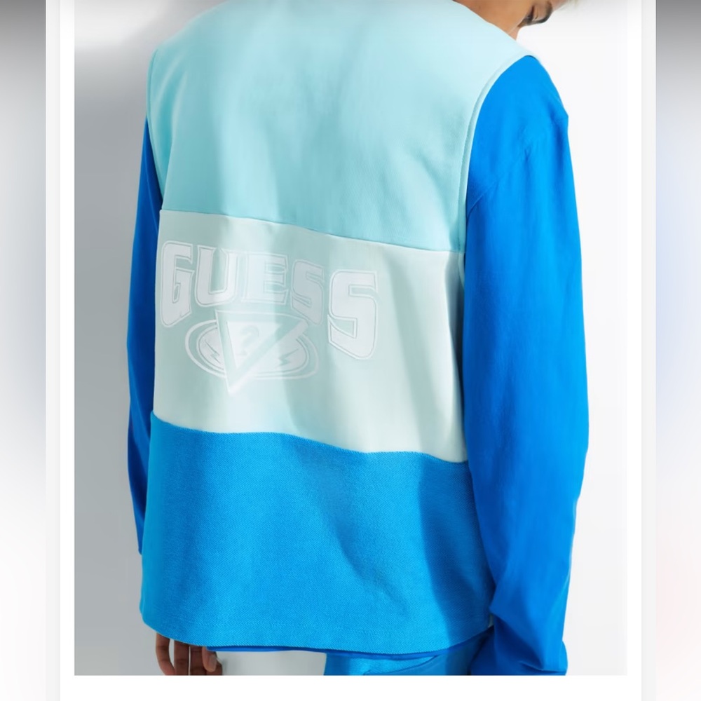 Guess x J Balvin 2020 Men's Blue and Light Blue vest - Picture 2 of 10